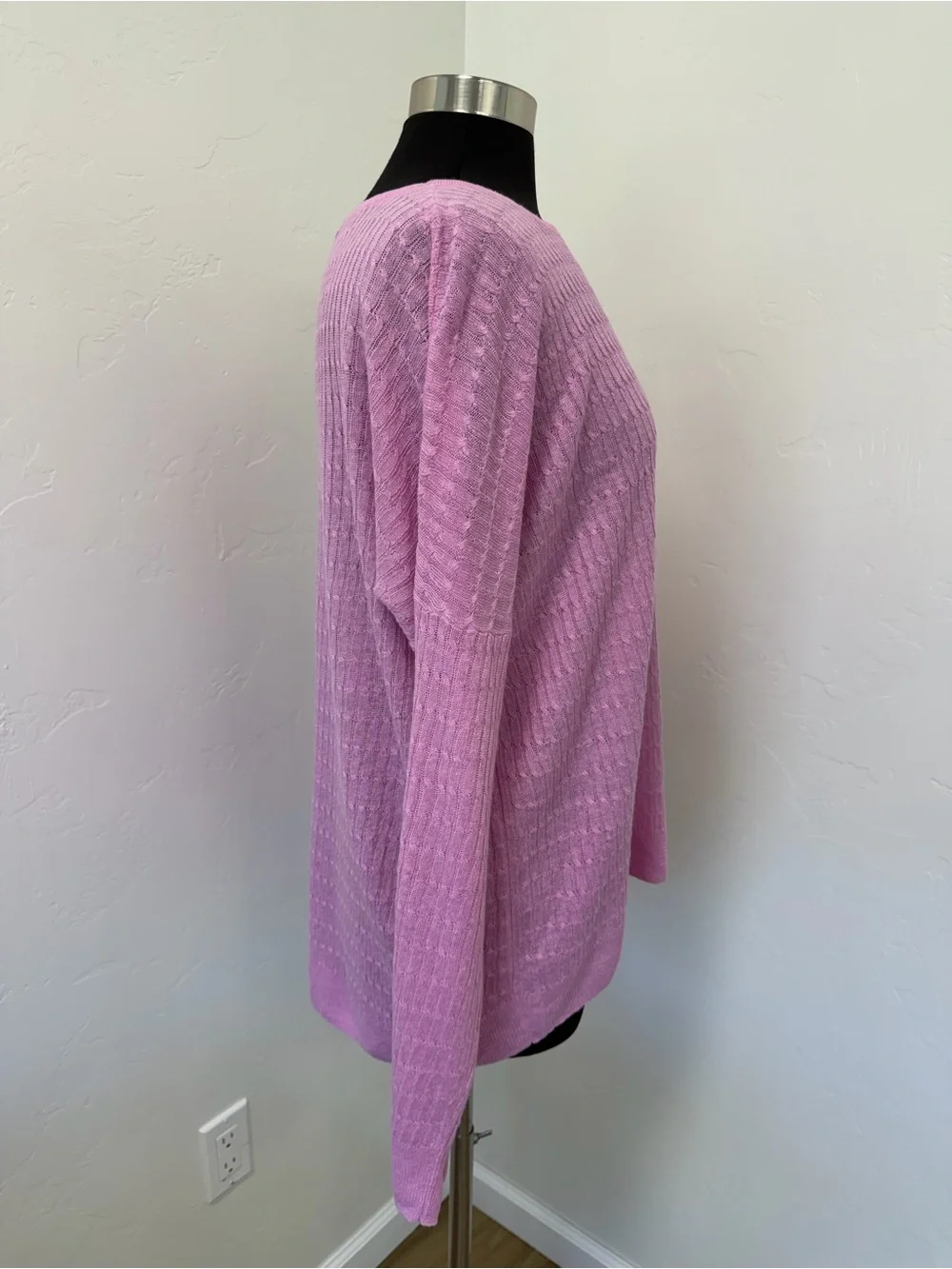J. Crew Linen Pink Ribbed Boat-Neck Sweater Size XXL